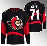 Men's Ottawa Senators #71 Ridly Greig Black Reverse Retro Stitched Jersey,baseball caps,new era cap wholesale,wholesale hats